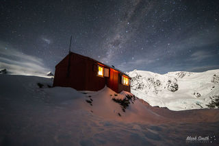 Almer Hut Moon Rising
