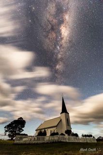 Anglican church of Raukokore Stary Night