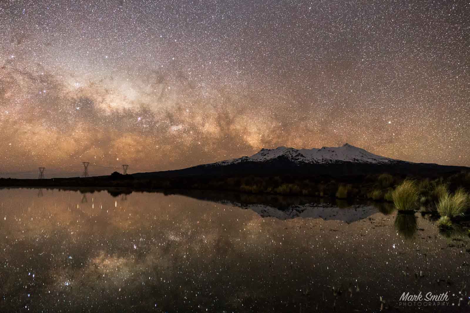Mount Ruapehu Milky Way Reflections